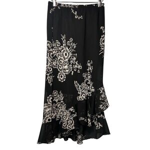 VTG Asymmetrical Fairy Grunge Floral Maxi Skirt Whimsical Y2K Boho Romantic Sz S